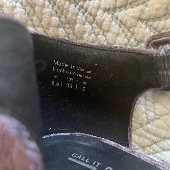 Call it Spring Whimsygoth Crushed Velvet Deep Purple Platform Heel Sz 8.5 - Picture 8 of 12